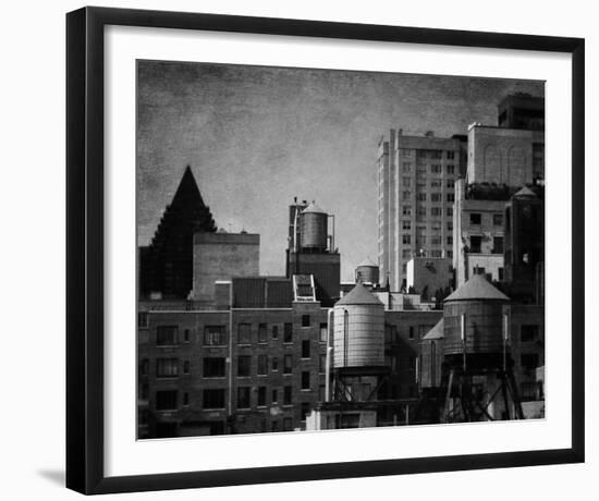 Building Tops - Noir-Pete Kelly-Framed Giclee Print