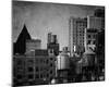 Building Tops - Noir-Pete Kelly-Mounted Giclee Print