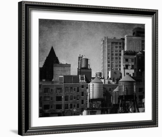 Building Tops - Noir-Pete Kelly-Framed Giclee Print