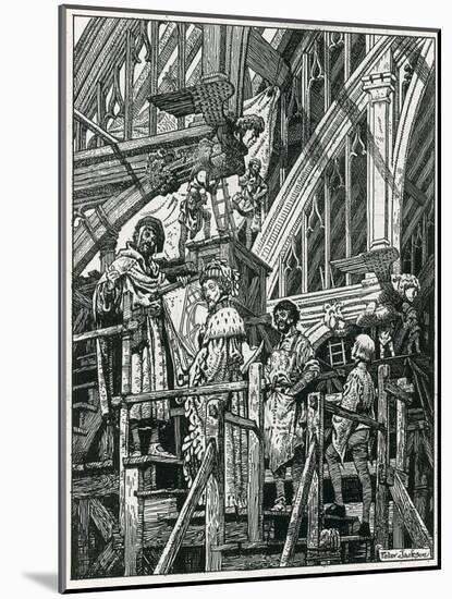 Building Westminster Hall-Peter Jackson-Mounted Giclee Print