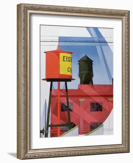 Buildings Abstraction, Lancaster, 1931 (Oil on Board)-Charles Demuth-Framed Giclee Print