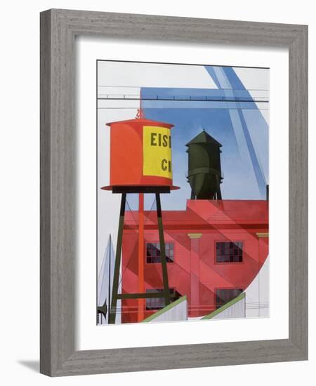 Buildings Abstraction, Lancaster, 1931 (Oil on Board)-Charles Demuth-Framed Giclee Print