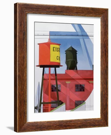 Buildings Abstraction, Lancaster, 1931 (Oil on Board)-Charles Demuth-Framed Giclee Print