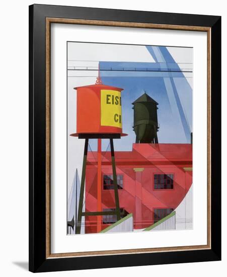 Buildings Abstraction, Lancaster, 1931 (Oil on Board)-Charles Demuth-Framed Giclee Print