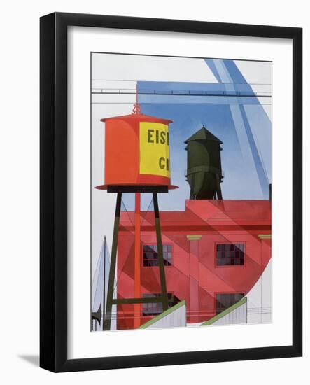 Buildings Abstraction, Lancaster, 1931 (Oil on Board)-Charles Demuth-Framed Giclee Print