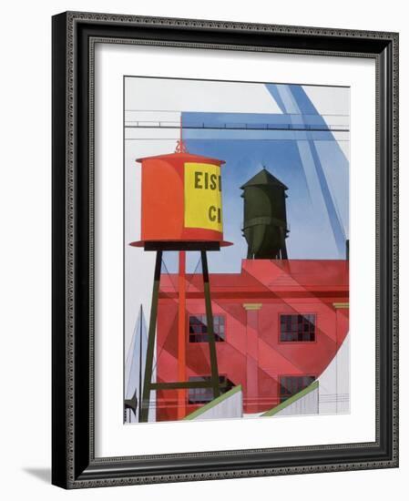 Buildings Abstraction, Lancaster, 1931 (Oil on Board)-Charles Demuth-Framed Giclee Print