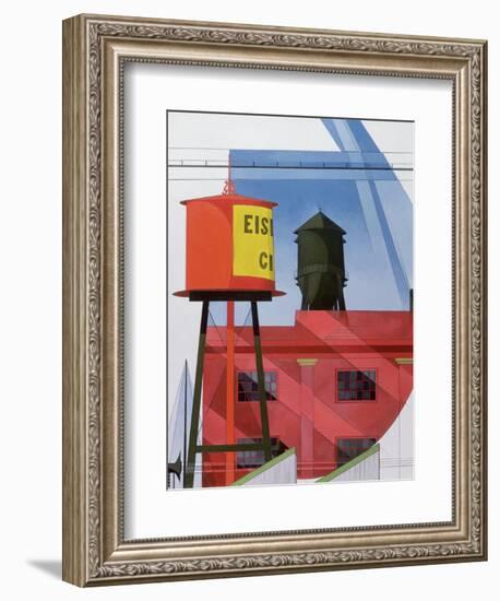 Buildings Abstraction, Lancaster, 1931 (Oil on Board)-Charles Demuth-Framed Giclee Print