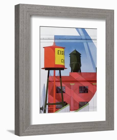 Buildings Abstraction, Lancaster, 1931 (Oil on Board)-Charles Demuth-Framed Giclee Print