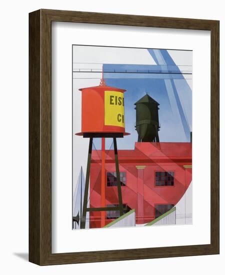 Buildings Abstraction, Lancaster, 1931 (Oil on Board)-Charles Demuth-Framed Giclee Print