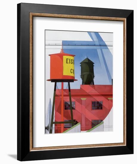 Buildings Abstraction, Lancaster, 1931 (Oil on Board)-Charles Demuth-Framed Giclee Print