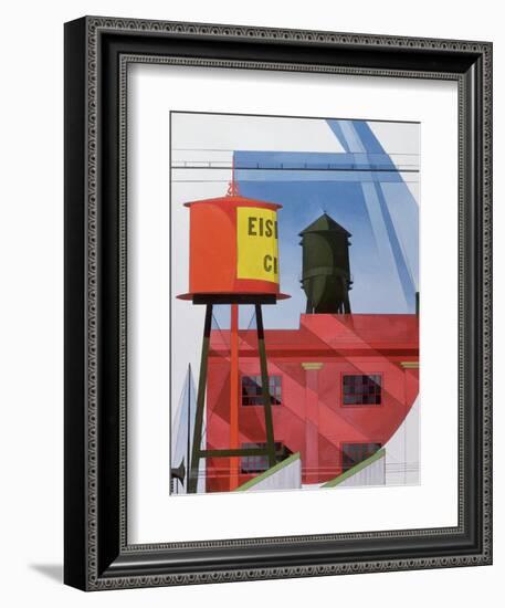 Buildings Abstraction, Lancaster, 1931 (Oil on Board)-Charles Demuth-Framed Giclee Print