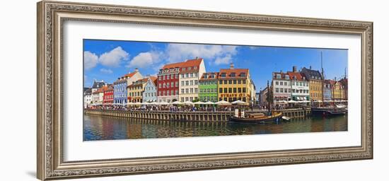 Buildings Along a Canal with Boats, Nyhavn, Copenhagen, Denmark-null-Framed Photographic Print