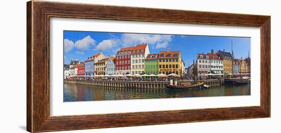 Buildings Along a Canal with Boats, Nyhavn, Copenhagen, Denmark-null-Framed Photographic Print