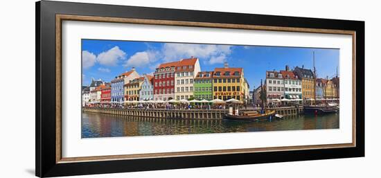 Buildings Along a Canal with Boats, Nyhavn, Copenhagen, Denmark-null-Framed Photographic Print