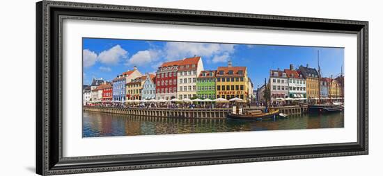 Buildings Along a Canal with Boats, Nyhavn, Copenhagen, Denmark-null-Framed Photographic Print