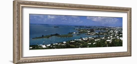 Buildings Along a Coastline, Bermuda-null-Framed Photographic Print