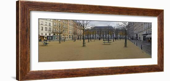 Buildings along a street, Place Dauphine, Paris, Ile-De-France, France-null-Framed Photographic Print