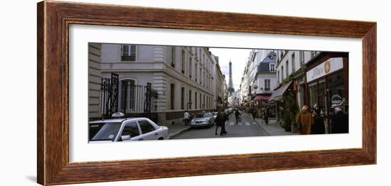 Buildings Along a Street with a Tower in the Background, Rue Saint Dominique, Eiffel Tower-null-Framed Photographic Print