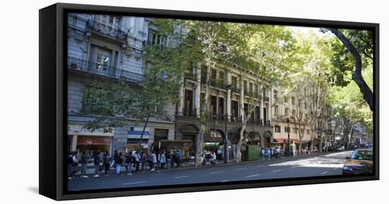 Buildings Along Avenida De Mayo, Buenos Aires, Argentina-null-Framed Stretched Canvas