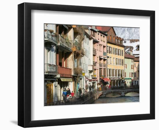 Buildings Along Canal de Thiou, Old Town, Annecy, French Alps, Savoie, Chambery, France-Walter Bibikow-Framed Photographic Print