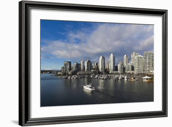 Buildings Along False Creek, Vancouver, British Columbia, Canada-Walter Bibikow-Framed Photographic Print