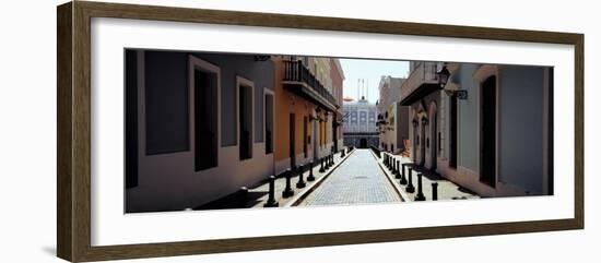 Buildings Along the Alley, Old San Juan, San Juan, Puerto Rico-null-Framed Photographic Print