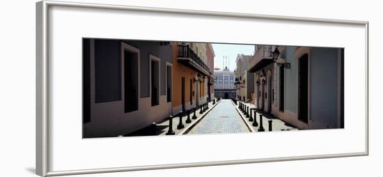 Buildings Along the Alley, Old San Juan, San Juan, Puerto Rico-null-Framed Photographic Print