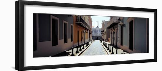 Buildings Along the Alley, Old San Juan, San Juan, Puerto Rico-null-Framed Photographic Print