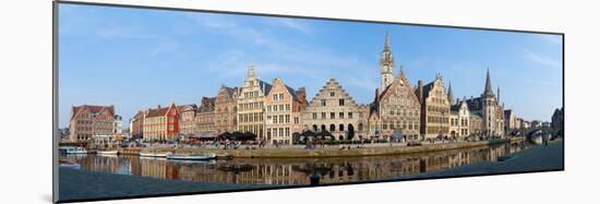 Buildings along the Graslei, Ghent, East Flanders, Flemish Region, Belgium-null-Mounted Photographic Print