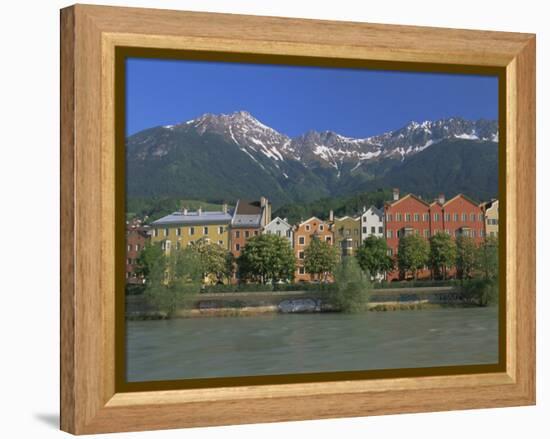 Buildings Along the Inn River, Innsbruck, Tirol (Tyrol), Austria, Europe-Gavin Hellier-Framed Premier Image Canvas