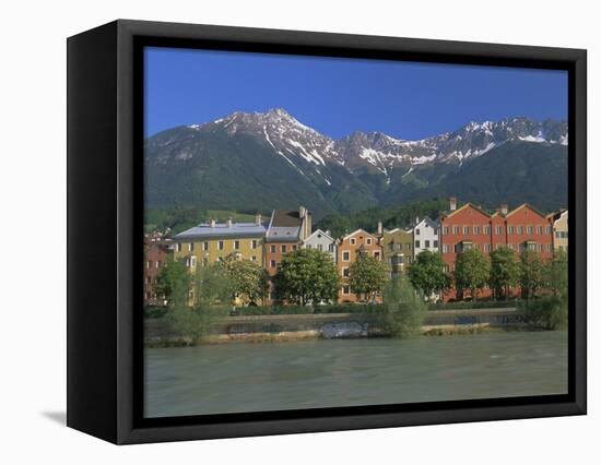 Buildings Along the Inn River, Innsbruck, Tirol (Tyrol), Austria, Europe-Gavin Hellier-Framed Premier Image Canvas