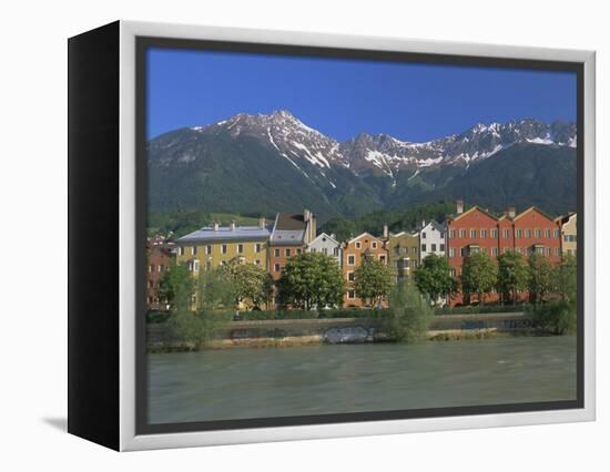 Buildings Along the Inn River, Innsbruck, Tirol (Tyrol), Austria, Europe-Gavin Hellier-Framed Premier Image Canvas