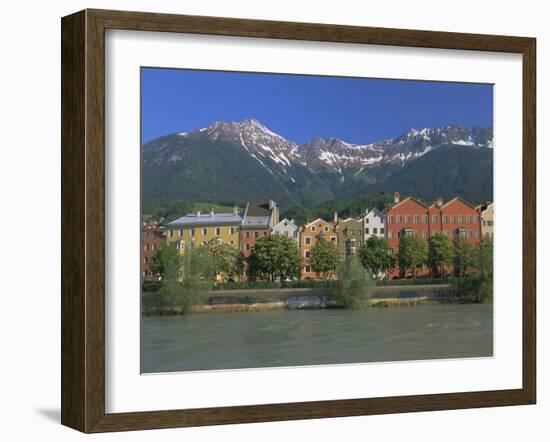 Buildings Along the Inn River, Innsbruck, Tirol (Tyrol), Austria, Europe-Gavin Hellier-Framed Photographic Print