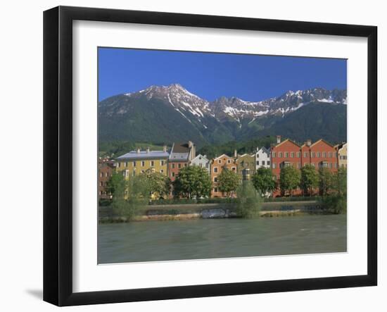 Buildings Along the Inn River, Innsbruck, Tirol (Tyrol), Austria, Europe-Gavin Hellier-Framed Photographic Print