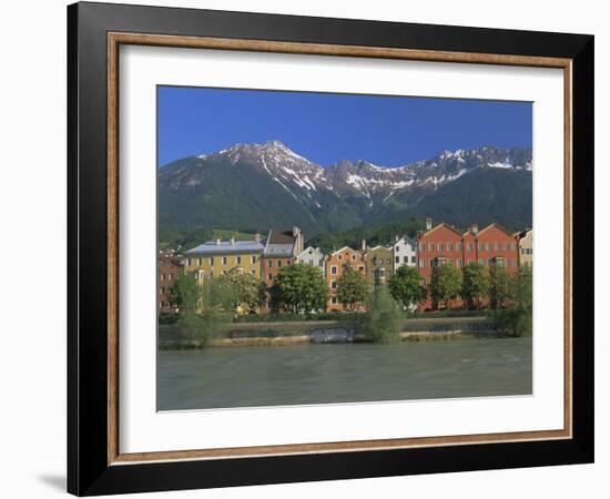 Buildings Along the Inn River, Innsbruck, Tirol (Tyrol), Austria, Europe-Gavin Hellier-Framed Photographic Print