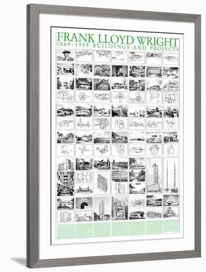 Buildings and Projects, 1869-1959-Frank Lloyd Wright-Framed Art Print