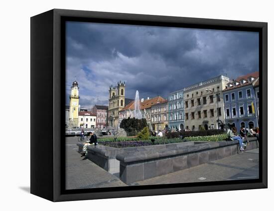 Buildings Around the Town Square, Namestie Snp Square, Banska Bystrica, Slovakia-Richard Nebesky-Framed Premier Image Canvas