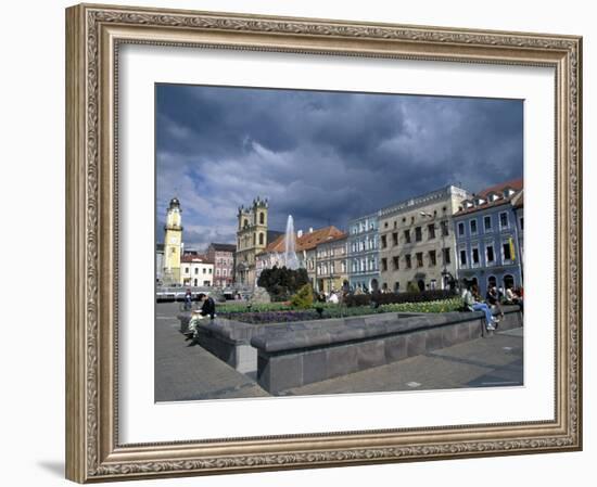 Buildings Around the Town Square, Namestie Snp Square, Banska Bystrica, Slovakia-Richard Nebesky-Framed Photographic Print