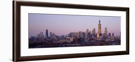 Buildings at Dusk, Chicago, Illinois, USA-null-Framed Photographic Print