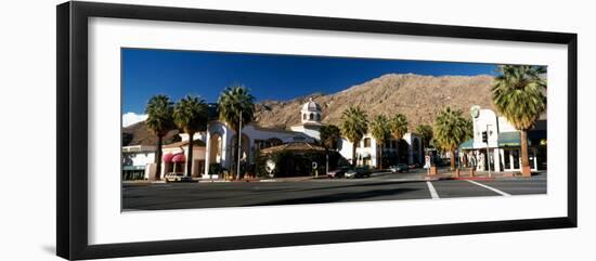 Buildings at the Roadside, Palm Springs, Riverside County, California, USA-null-Framed Photographic Print