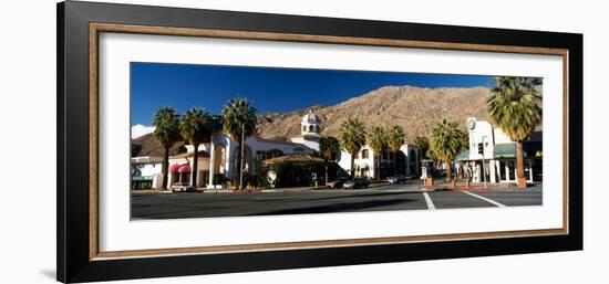 Buildings at the Roadside, Palm Springs, Riverside County, California, USA-null-Framed Photographic Print