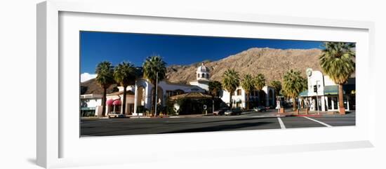 Buildings at the Roadside, Palm Springs, Riverside County, California, USA-null-Framed Photographic Print