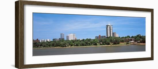 Buildings at the Waterfront, Arkansas River, Tulsa, Oklahoma, USA 2012-null-Framed Photographic Print