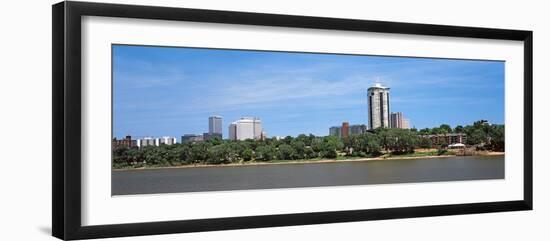 Buildings at the Waterfront, Arkansas River, Tulsa, Oklahoma, USA 2012-null-Framed Photographic Print