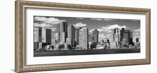 Buildings at the waterfront, Boston, Massachusetts, USA-null-Framed Premium Photographic Print