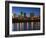 Buildings at the Waterfront, Des Moines River, Des Moines, Iowa, USA-null-Framed Photographic Print