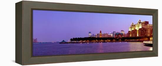 Buildings at the Waterfront, Hoboken, Hudson County, New Jersey, USA 2013-null-Framed Stretched Canvas