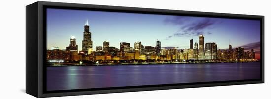 Buildings at the Waterfront, Lake Michigan, Chicago, Cook County, Illinois, USA-null-Framed Premier Image Canvas