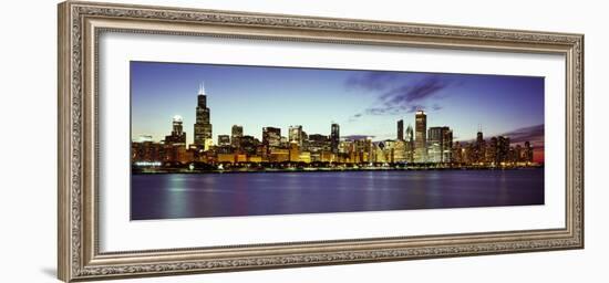 Buildings at the Waterfront, Lake Michigan, Chicago, Cook County, Illinois, USA-null-Framed Photographic Print