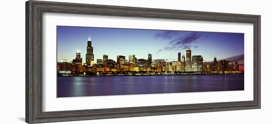 Buildings at the Waterfront, Lake Michigan, Chicago, Cook County, Illinois, USA-null-Framed Photographic Print